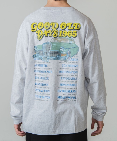 WEGO(ウィゴー)の「WEGO/グラフィティバックロゴロンT(Tシャツ/カットソー・メンズ・オートミール/杢グレー・LARGE/SMALL/MEDIUM)」の21枚目の写真