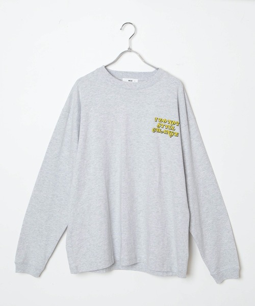 WEGO(ウィゴー)の「WEGO/グラフィティバックロゴロンT(Tシャツ/カットソー・メンズ・オートミール/杢グレー・LARGE/SMALL/MEDIUM)」の10枚目の写真