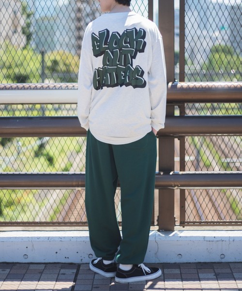 WEGO(ウィゴー)の「WEGO/グラフィティバックロゴロンT(Tシャツ/カットソー・メンズ・オートミール/杢グレー・LARGE/SMALL/MEDIUM)」の16枚目の写真