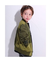 WASK/異素材 切り替え パッチワーク MA-1 (100~160cm)