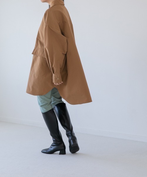 yuw（ユウ）の「BIG POCKET SHIRTS　237973（シャツ/ブラウス・レディース・ブラウン/ピンク/ライトブラウン・FREE）」の13枚目の写真