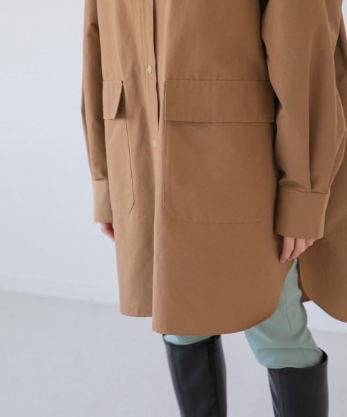 yuw（ユウ）の「BIG POCKET SHIRTS　237973（シャツ/ブラウス・レディース・ブラウン/ピンク/ライトブラウン・FREE）」の17枚目の写真