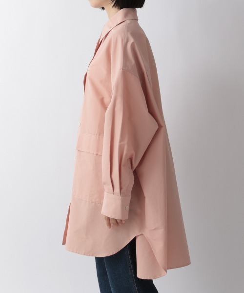 yuw（ユウ）の「BIG POCKET SHIRTS　237973（シャツ/ブラウス・レディース・ブラウン/ピンク/ライトブラウン・FREE）」の19枚目の写真