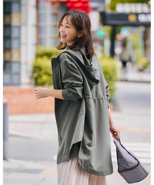 SHOO・LA・RUE(シューラルー)の「◆【M-3L】ラウンドヘムミリタリーコート(その他アウター・レディース・ブラック/カーキ/ベージュ・02/03/04/05)」の19枚目の写真