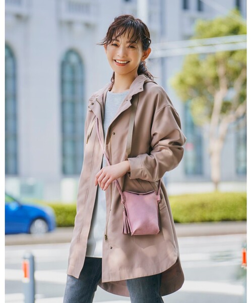 SHOO・LA・RUE(シューラルー)の「◆【M-3L】ラウンドヘムミリタリーコート(その他アウター・レディース・ブラック/カーキ/ベージュ・02/03/04/05)」の13枚目の写真