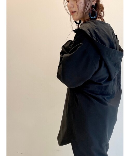 SHOO・LA・RUE(シューラルー)の「◆【M-3L】ラウンドヘムミリタリーコート(その他アウター・レディース・ブラック/カーキ/ベージュ・02/03/04/05)」の11枚目の写真