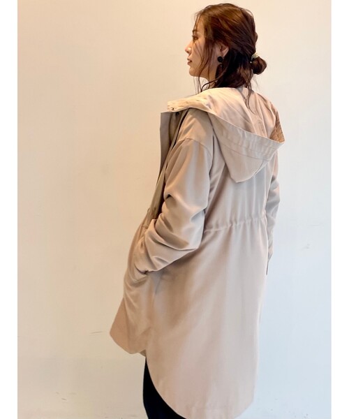 SHOO・LA・RUE(シューラルー)の「◆【M-3L】ラウンドヘムミリタリーコート(その他アウター・レディース・ブラック/カーキ/ベージュ・02/03/04/05)」の18枚目の写真