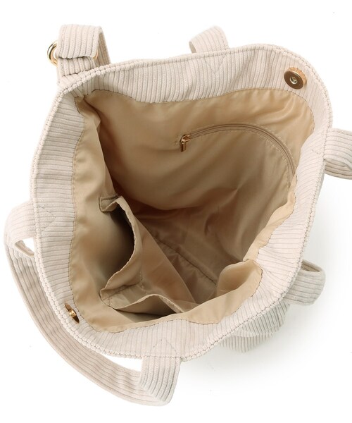 DRESKIP（ドレスキップ）の「◆【Lee別注】ショルダー付きコーデュロイトート（トートバッグ・レディース・ブルー/キャメル/ライトベージュ/ブラック・00）」の8枚目の写真