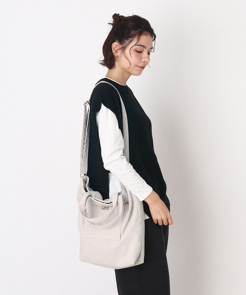DRESKIP（ドレスキップ）の「◆【Lee別注】ショルダー付きコーデュロイトート（トートバッグ・レディース・ブルー/キャメル/ライトベージュ/ブラック・00）」の11枚目の写真