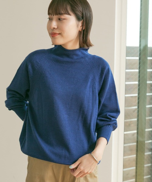 FORK&SPOON（フォークアンドスプーン）の「【WEB限定】FORK&SPOON　ウーステッドヤーンハイネックニット（ニット/セーター・レディース・アイボリー/グレー系その他/ブルー・ONE）」の21枚目の写真