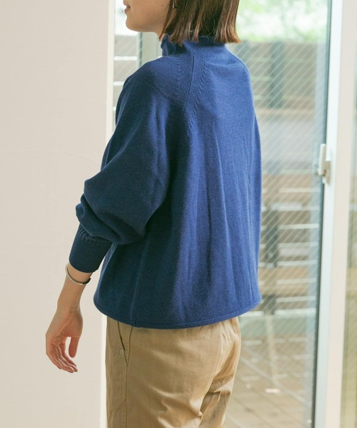 FORK&SPOON（フォークアンドスプーン）の「【WEB限定】FORK&SPOON　ウーステッドヤーンハイネックニット（ニット/セーター・レディース・アイボリー/グレー系その他/ブルー・ONE）」の10枚目の写真