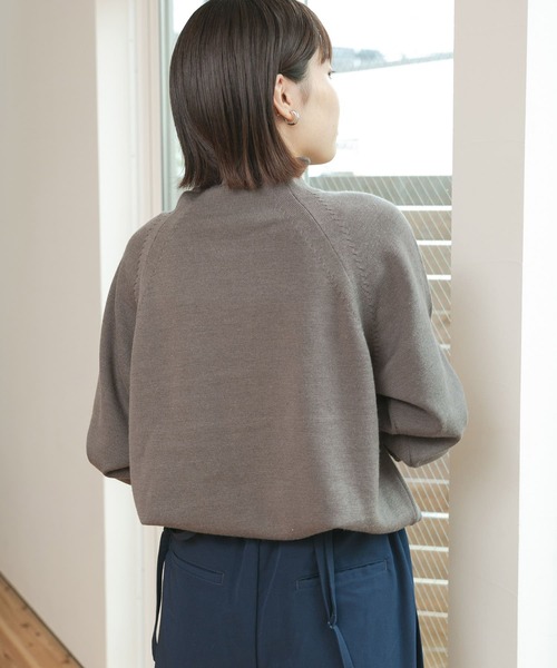 FORK&SPOON（フォークアンドスプーン）の「【WEB限定】FORK&SPOON　ウーステッドヤーンハイネックニット（ニット/セーター・レディース・アイボリー/グレー系その他/ブルー・ONE）」の12枚目の写真