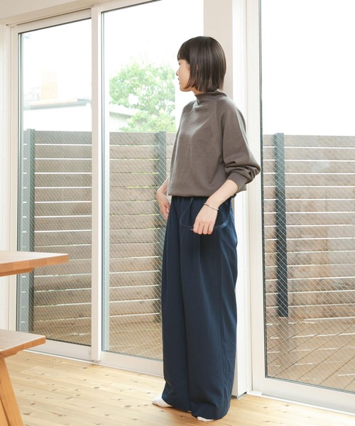 FORK&SPOON（フォークアンドスプーン）の「【WEB限定】FORK&SPOON　ウーステッドヤーンハイネックニット（ニット/セーター・レディース・アイボリー/グレー系その他/ブルー・ONE）」の18枚目の写真