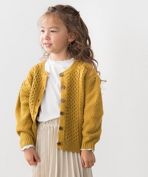 lulpini（ルルピー二）の「kids　パフスリーブメローロングスリーブTシャツ（Tシャツ/カットソー・キッズ・ネイビー/オフホワイト/ライム/サーモンピンク・S/M/L）」の11枚目の写真