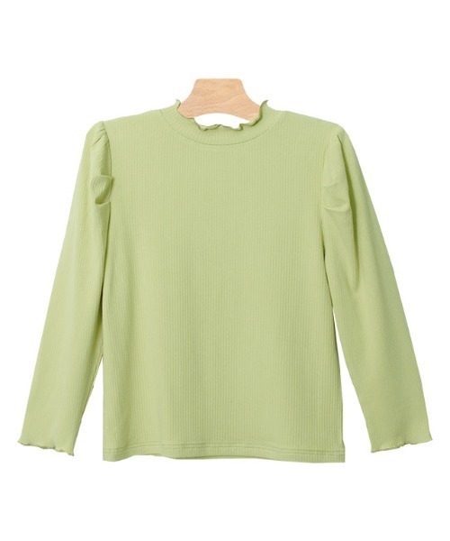 lulpini（ルルピー二）の「kids　パフスリーブメローロングスリーブTシャツ（Tシャツ/カットソー・キッズ・ネイビー/オフホワイト/ライム/サーモンピンク・S/M/L）」の10枚目の写真