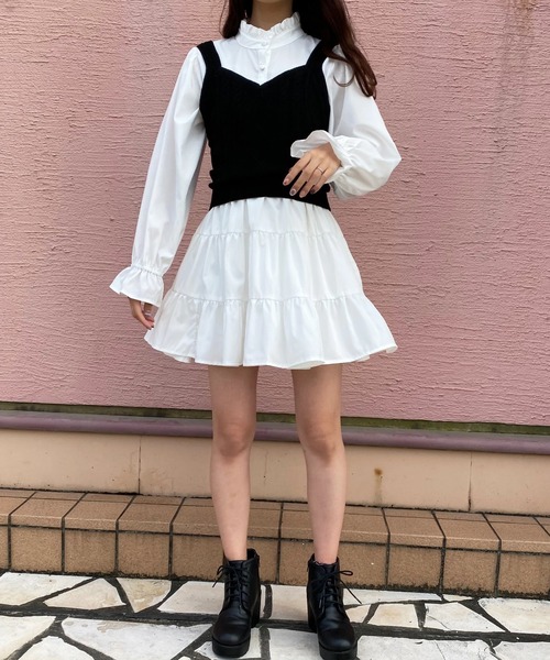 apres jour（アプレジュール）の「ケーブルビスチェ【ZOZOTOWN限定アイテム】（ニット/セーター・レディース・ブラック/ダークブラウン/ライトベージュ・フリー/X-LARGE）」の10枚目の写真