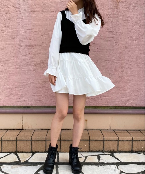 apres jour（アプレジュール）の「ケーブルビスチェ【ZOZOTOWN限定アイテム】（ニット/セーター・レディース・ブラック/ダークブラウン/ライトベージュ・フリー/X-LARGE）」の11枚目の写真