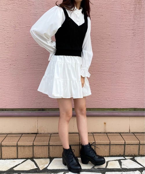 apres jour（アプレジュール）の「ケーブルビスチェ【ZOZOTOWN限定アイテム】（ニット/セーター・レディース・ブラック/ダークブラウン/ライトベージュ・フリー/X-LARGE）」の12枚目の写真