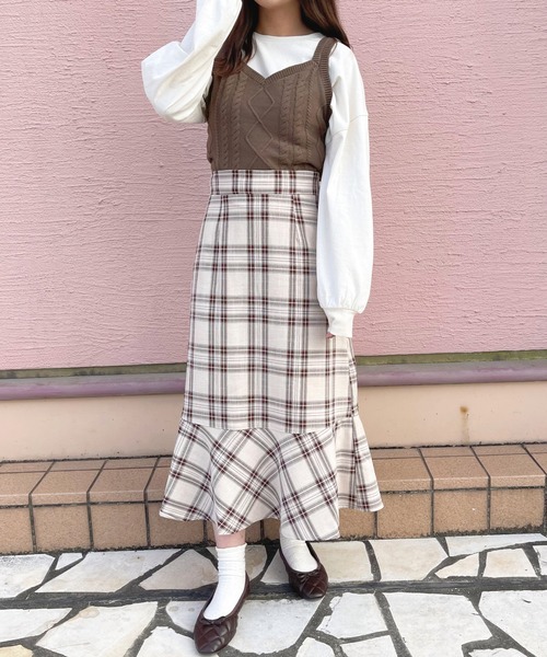 apres jour（アプレジュール）の「ケーブルビスチェ【ZOZOTOWN限定アイテム】（ニット/セーター・レディース・ブラック/ダークブラウン/ライトベージュ・フリー/X-LARGE）」の20枚目の写真