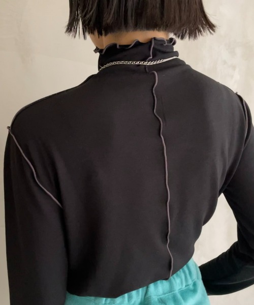 AIC.（エーアイシー）の「前後2WAYメロートップス（Tシャツ/カットソー・レディース・オフホワイト/ブラック/ブラウン・FREE）」の21枚目の写真