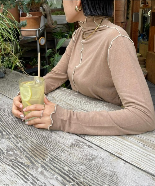 AIC.（エーアイシー）の「前後2WAYメロートップス（Tシャツ/カットソー・レディース・オフホワイト/ブラック/ブラウン・FREE）」の11枚目の写真