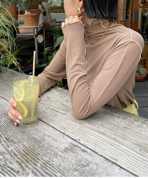 AIC.（エーアイシー）の「前後2WAYメロートップス（Tシャツ/カットソー・レディース・オフホワイト/ブラック/ブラウン・FREE）」の12枚目の写真