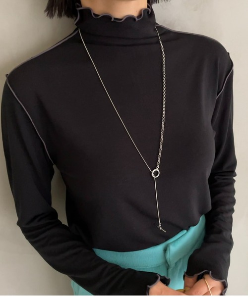 AIC.（エーアイシー）の「前後2WAYメロートップス（Tシャツ/カットソー・レディース・オフホワイト/ブラック/ブラウン・FREE）」の7枚目の写真