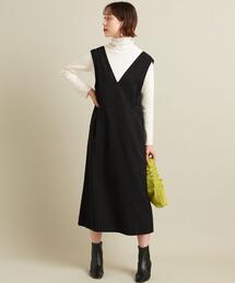 BEAUTY&YOUTH UNITED ARROWS | 【WEB限定】by ※ツイードライクVカットジャンパースカート -ウォッシャブル- ∴(ジャンパースカート)