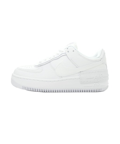 NIKE（ナイキ）の「NIKE WMNS AIR FORCE 1 SHADOW ナイキ ウィメンズエアフォース1 シャドウ（スニーカー・レディース・ホワイト/ベージュ/ホワイト×グリーン・27.5cm/23cm/22cm/24.5cm/23.5cm/25cm/26.5cm/24cm/22.5cm/25.5cm/28cm/27cm/26cm）」の4枚目の写真