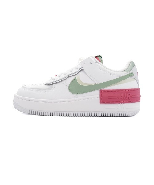 NIKE（ナイキ）の「NIKE WMNS AIR FORCE 1 SHADOW ナイキ ウィメンズエアフォース1 シャドウ（スニーカー・レディース・ホワイト/ベージュ/ホワイト×グリーン・27.5cm/23cm/22cm/24.5cm/23.5cm/25cm/26.5cm/24cm/22.5cm/25.5cm/28cm/27cm/26cm）」の9枚目の写真