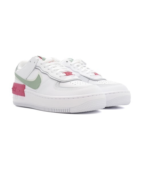 NIKE（ナイキ）の「NIKE WMNS AIR FORCE 1 SHADOW ナイキ ウィメンズエアフォース1 シャドウ（スニーカー・レディース・ホワイト/ベージュ/ホワイト×グリーン・27.5cm/23cm/22cm/24.5cm/23.5cm/25cm/26.5cm/24cm/22.5cm/25.5cm/28cm/27cm/26cm）」の12枚目の写真