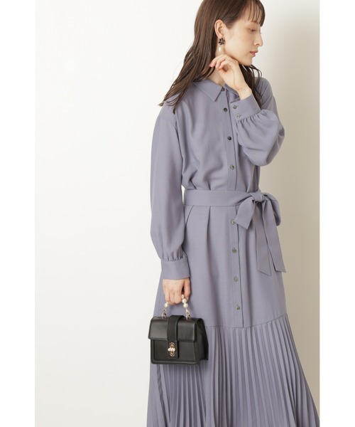 JILL STUART（ジルスチュアート）の「◆ライザワンピース（シャツワンピース・レディース・ブルー/ベージュ・2/0）」の2枚目の写真