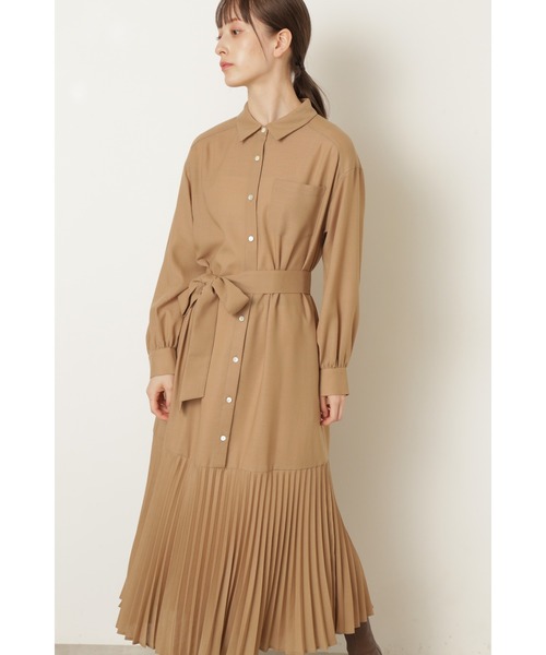 JILL STUART（ジルスチュアート）の「◆ライザワンピース（シャツワンピース・レディース・ブルー/ベージュ・2/0）」の3枚目の写真