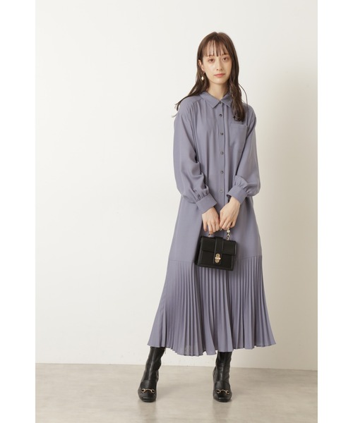JILL STUART（ジルスチュアート）の「◆ライザワンピース（シャツワンピース・レディース・ブルー/ベージュ・2/0）」の20枚目の写真