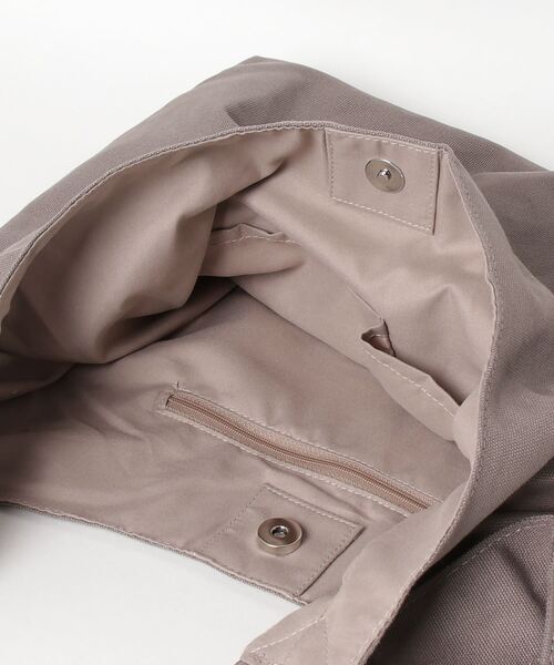 Per sist ence(パーシエンス)の「Per sist ence/パーシエンス キャンバス ラウンドショルダーバッグ(ショルダーバッグ・レディース・アイボリー/グレイッシュベージュ/ブラック/カーキ/ライトグレー・FREE)」の8枚目の写真