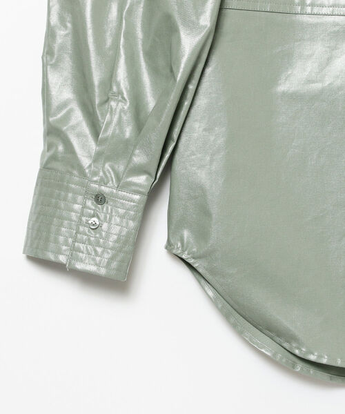 Ray BEAMS（レイビームス）の「Ray BEAMS / チンツ バンドカラー シャツ（シャツ/ブラウス・レディース・ダークブラウン/グリーン系その他2・ONE SIZE）」の6枚目の写真