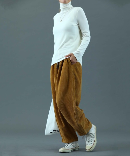 sara&cake（サラアンドケイク）の「タートルネックカットソー（Tシャツ/カットソー・レディース・オレンジ/グレー/ホワイト・FREE）」の10枚目の写真