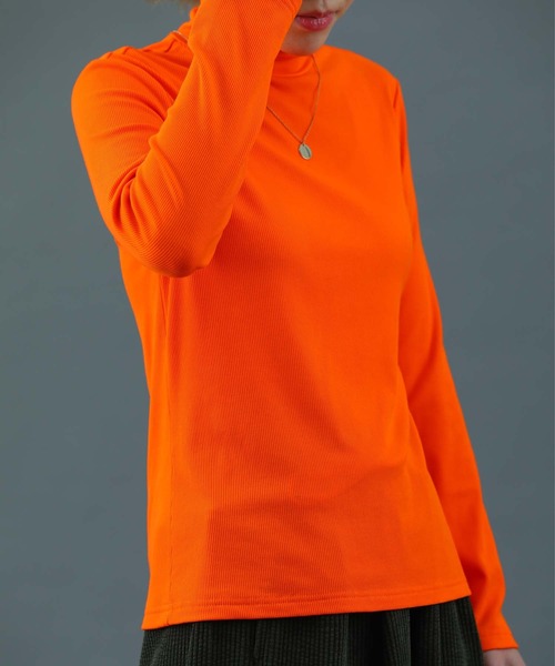 sara&cake（サラアンドケイク）の「タートルネックカットソー（Tシャツ/カットソー・レディース・オレンジ/グレー/ホワイト・FREE）」の9枚目の写真
