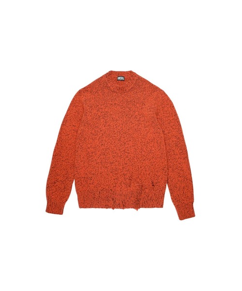 DIESEL(ディーゼル)の「メンズ ニット ブロ―クン加工 クルーネック(ニット/セーター・メンズ・ブラウン/オレンジ/ブルー・MEDIUM/X-LARGE/X-SMALL/SMALL/XX-LARGE/LARGE)」の6枚目の写真