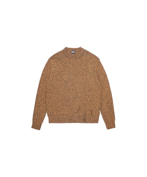 DIESEL(ディーゼル)の「メンズ ニット ブロ―クン加工 クルーネック(ニット/セーター・メンズ・ブラウン/オレンジ/ブルー・MEDIUM/X-LARGE/X-SMALL/SMALL/XX-LARGE/LARGE)」の10枚目の写真
