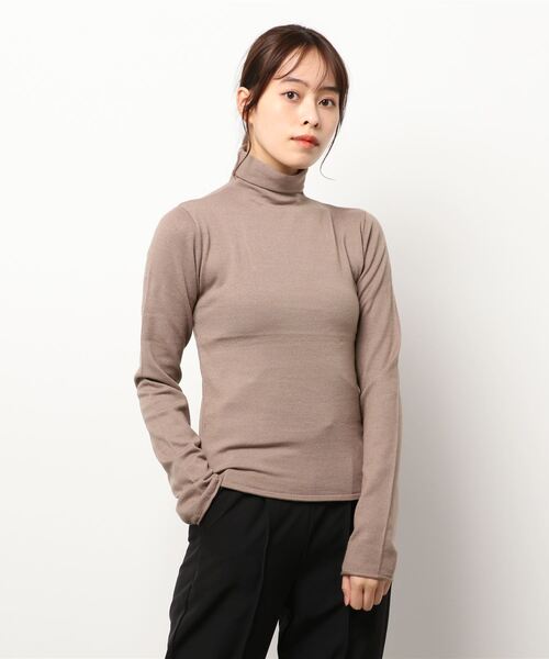 KOBE LETTUCE（コウベレタス）の「ゆるタートルネックニットプルオーバー[C5672]（ニット/セーター・レディース・パープル/その他/モカ/イエロー/アイボリー/ブラック・FREE）」の4枚目の写真