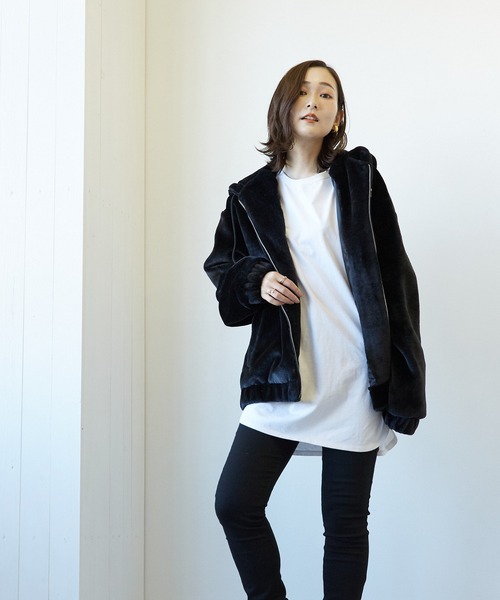 Pledge(プレッジ)の「『Pledge』フェイクファー フルジップパーカー(その他アウター・レディース・ブラック/ホワイト/グレイッシュベージュ・LARGE/MEDIUM)」の19枚目の写真