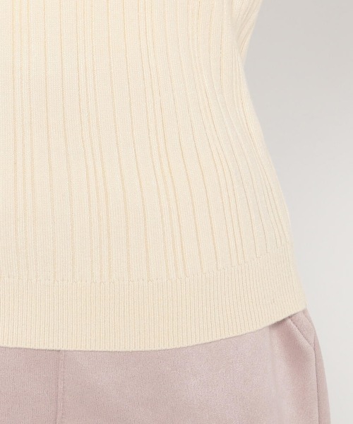 MISCH MASCH（ミッシュマッシュ）の「シアーマトンボリュームスリーブニット（ニット/セーター・レディース・モカ/ブラック/ピンクベージュ/ベージュ・MEDIUM）」の11枚目の写真