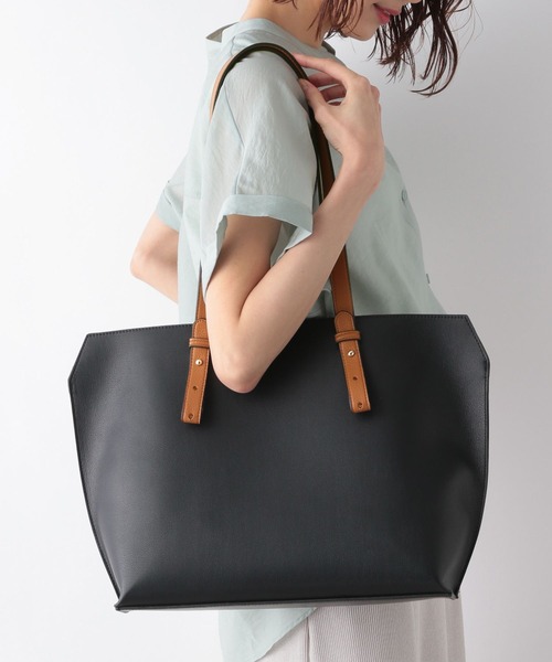 GLOBAL WORK(グローバルワーク)の「スペ軽A4トート/259352(トートバッグ・レディース・ブラウン/ブルー/アイボリー/ブラック系その他/その他・ONE SIZE/FREE)」の3枚目の写真