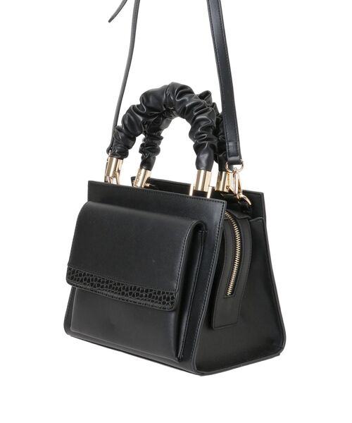 RESEXXY(リゼクシー)の「ハンドルデザインスクエアバッグ(ハンドバッグ・レディース・ブラック/ベージュ/ピンク・FREE)」の8枚目の写真