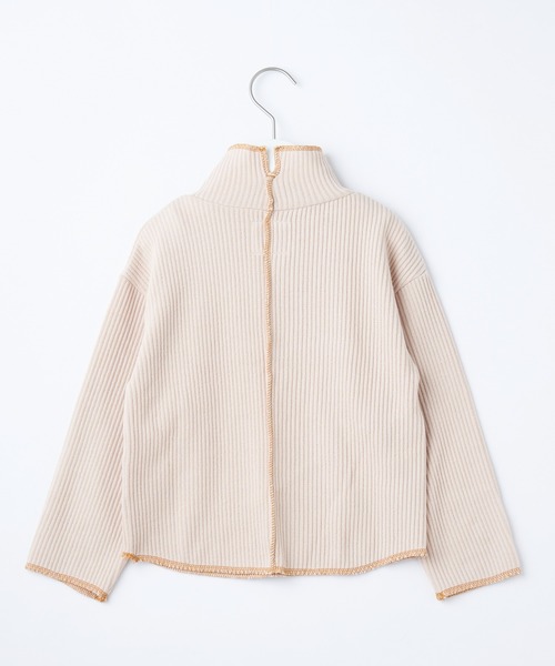 CIAOPANIC TYPY(チャオパニックティピー)の「【KIDS】配色ステッチリブタートルプルオーバー(ニット/セーター・キッズ・チャコールグレー/オレンジ/アイボリー・MEDIUM/LARGE/X-LARGE/XX-LARGE/SMALL)」の7枚目の写真