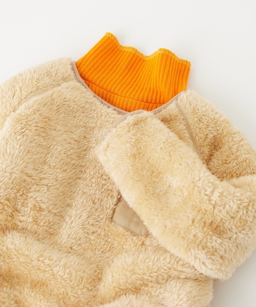 CIAOPANIC TYPY(チャオパニックティピー)の「【KIDS】配色ステッチリブタートルプルオーバー(ニット/セーター・キッズ・チャコールグレー/オレンジ/アイボリー・MEDIUM/LARGE/X-LARGE/XX-LARGE/SMALL)」の5枚目の写真