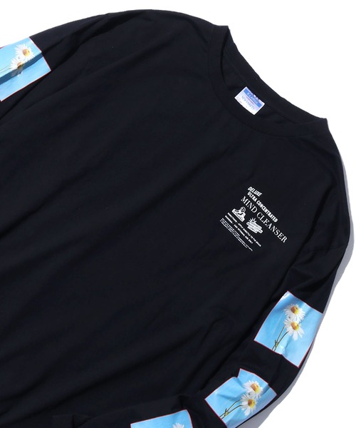 JUNGLES(ジャングルス)の「JUNGLES/ジャングルス FLOWER LONG SLEEVE TEE ロンT 袖ロゴ オーバーサイズ フラワープリント デイジー(Tシャツ/カットソー・メンズ・ブラック・M/L/XL)」の19枚目の写真