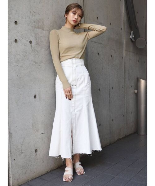 MURUA（ムルーア）の「マーメイドデニムスカート（デニムスカート・レディース・インディゴブルー/アイボリー・1/2）」の20枚目の写真