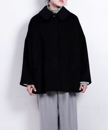 NIMES | ウールフレアコート(ステンカラーコート)